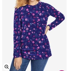 NWT Plus Size Woman Within Tunic T-Shirt, Size 2 X, 26-28